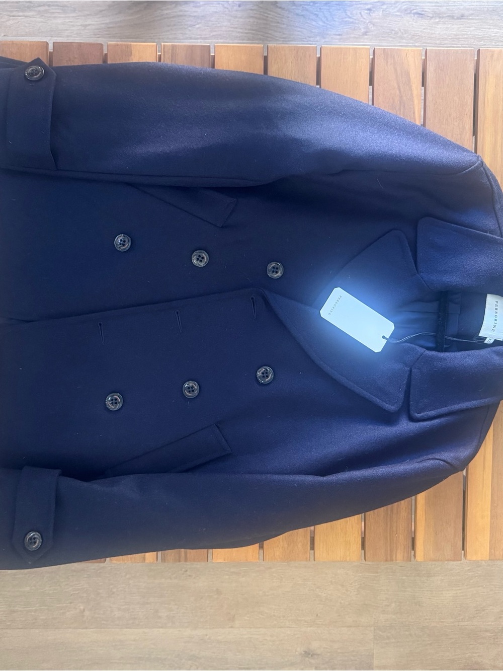 Classic Men's Double-Breasted Peacoat in Navy